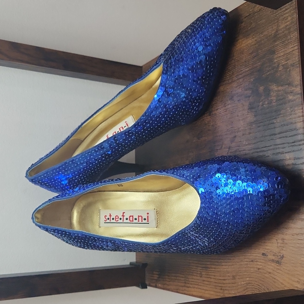 Stefani Vintage Sequin Heels
